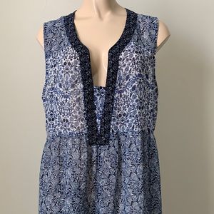 Knox Rose Boho Print Midi Dress/Tunic XXL